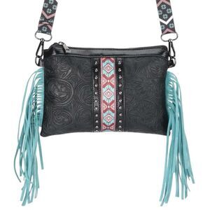 Western Crossbody Bag Fringed and Studded